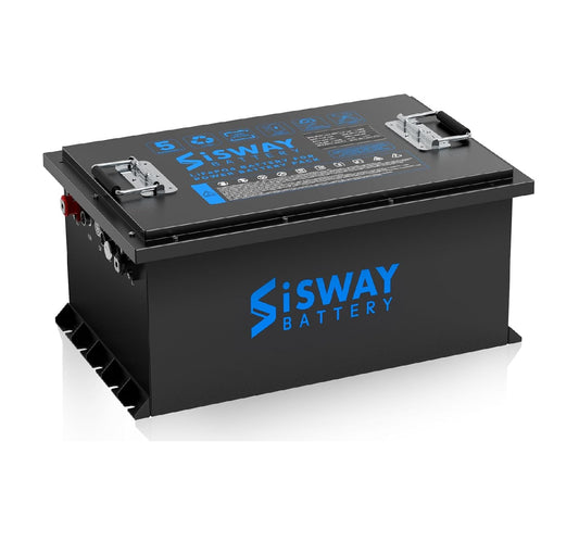 48V 51.2V 105AH Metal Case LifePo4 Golf Cart Li-ion Battery, 5376wh 10.24kw Smart BMS Bluetooth LFP Lithium battery with 20A charger For Golf Carts