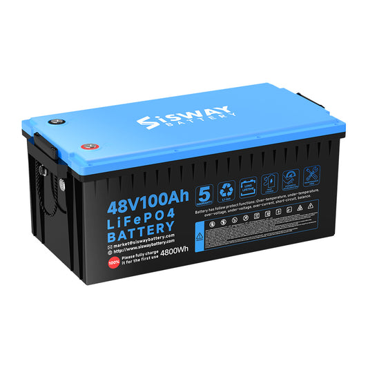 48V 100AH Golf Cart Lithium battery, 48 volt 5.12kWh LifePo4 battery with 20A charger, built-in smart 200A Bluetooth BMS,4000+ cycles, Lead Acid to Lithium-ion Battery Conversion for Golf carts, RV, Marine, ATV, Sweeping Vehicle