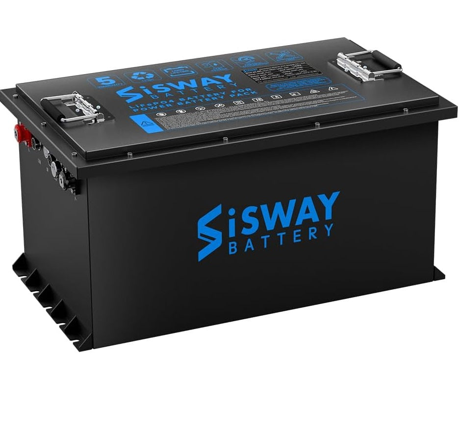 72V(73.6V) 105Ah 7728Wh Golf Cart Lithium Battery with 18A charger Built-in 200A BMS, Touch Monitor, Metal casing 14.72kW Rated Power Bluetooth LiFePO4 battery for Tour LSV ,Electric Tricycle, Motorboats, Cabin Scooter